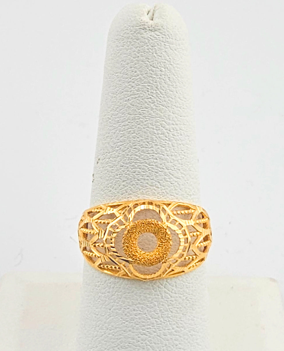 21K Ladies Filigree Ring