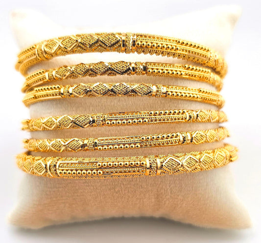 21K Calcutta Style Pipe Bangles
