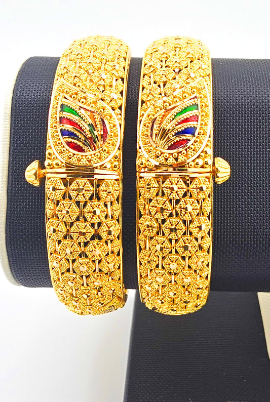 21K Kokata Style Screw Bangle