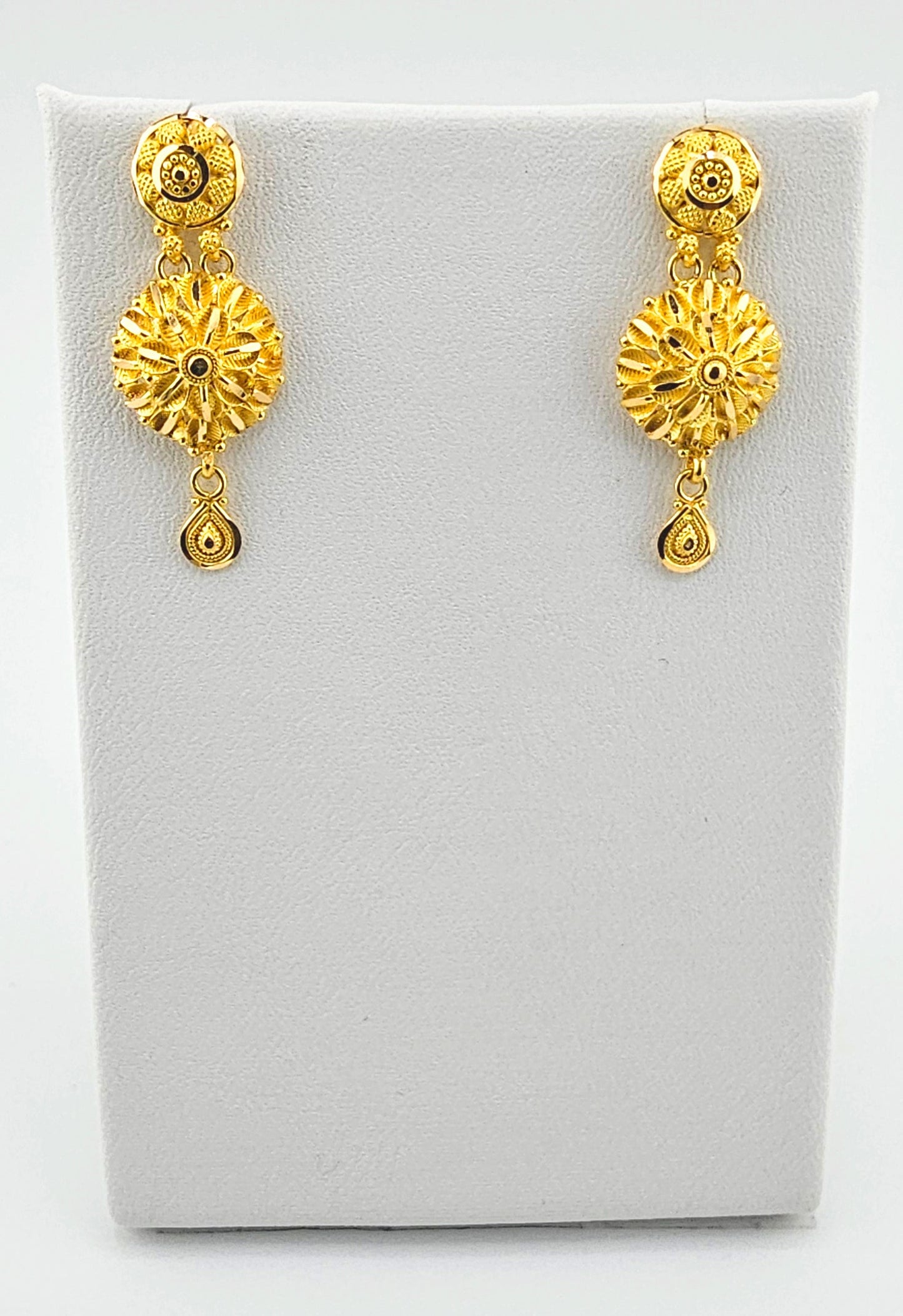 21K 4Pc Flower Neckline Necklace Set