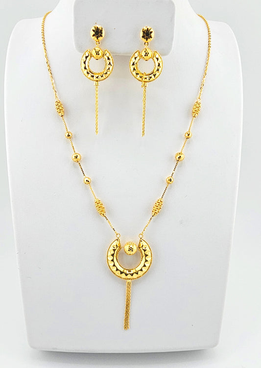 21K Turkish Style Bead Necklace Set