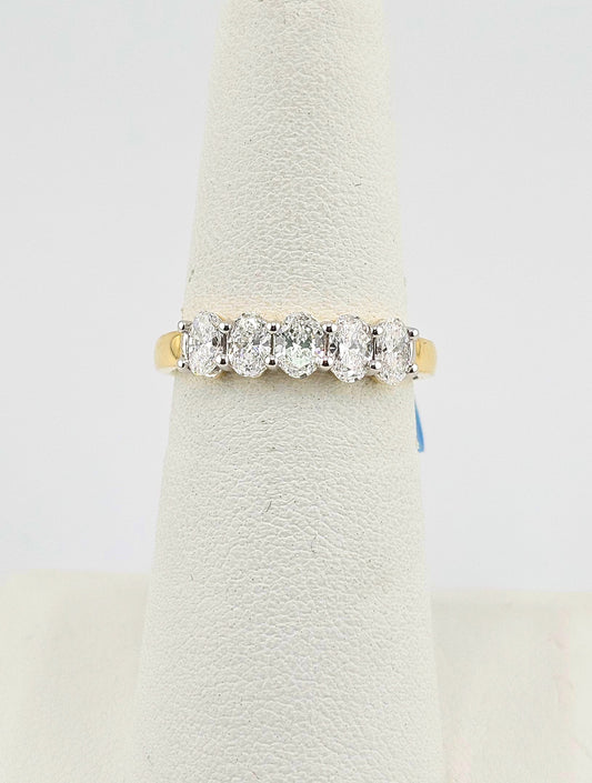 14k Yellow Gold 1ct Lab Diamond Wedding Band