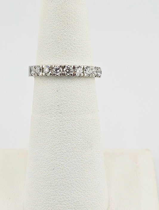 14k White Gold 1/2ct Lab Diamond Wedding Band