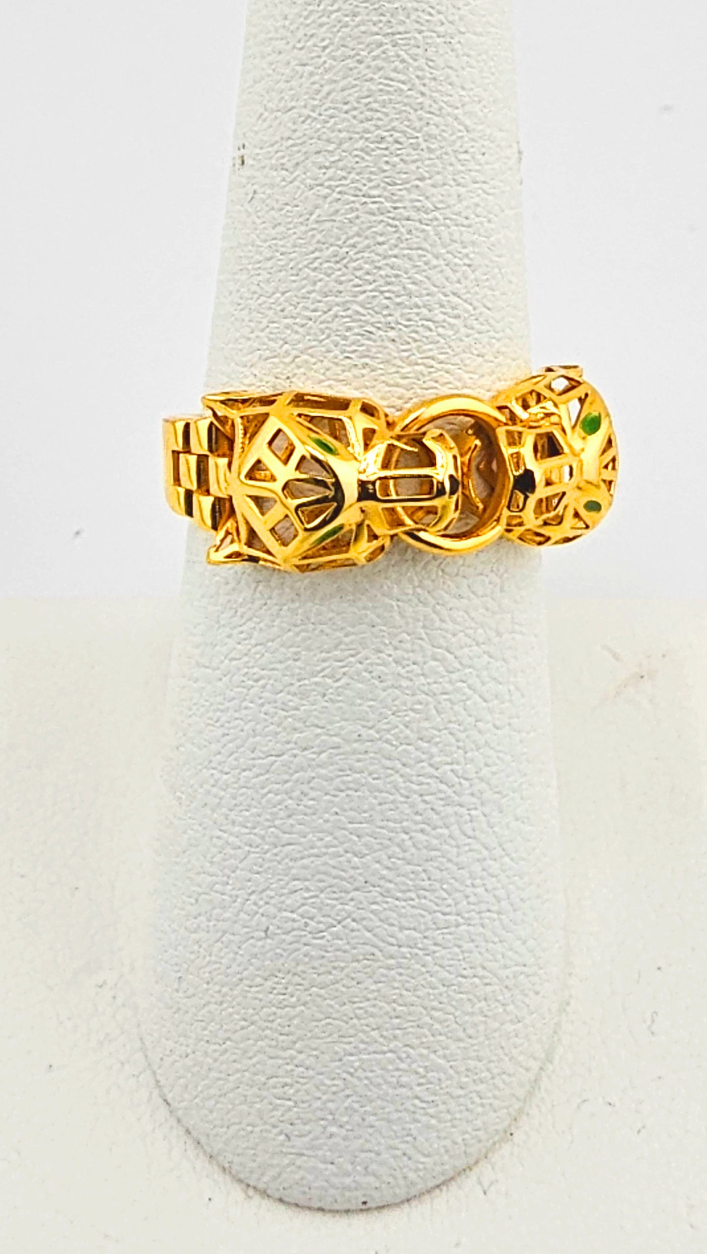 21K Panther Style Ladies Ring