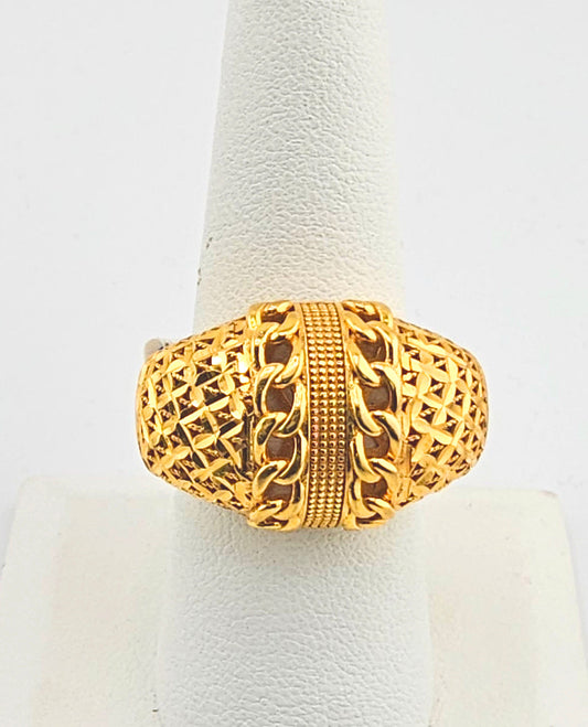 21K Ladies Refined Filigree Ring