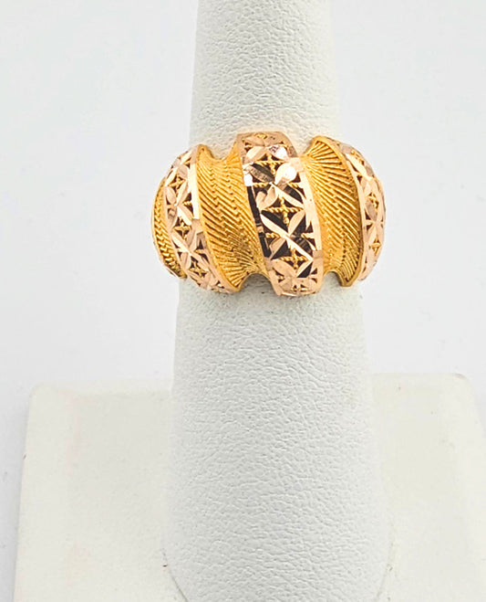 21K Ladies Rope Style Ring