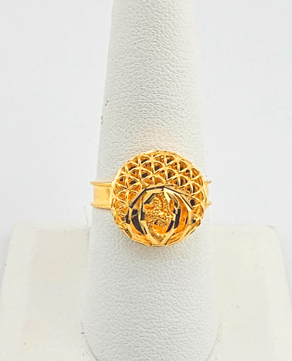 21K Ladies Graceful Filigree Ring