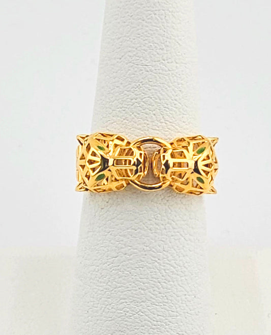 21K Ladies Designer Panther Ring