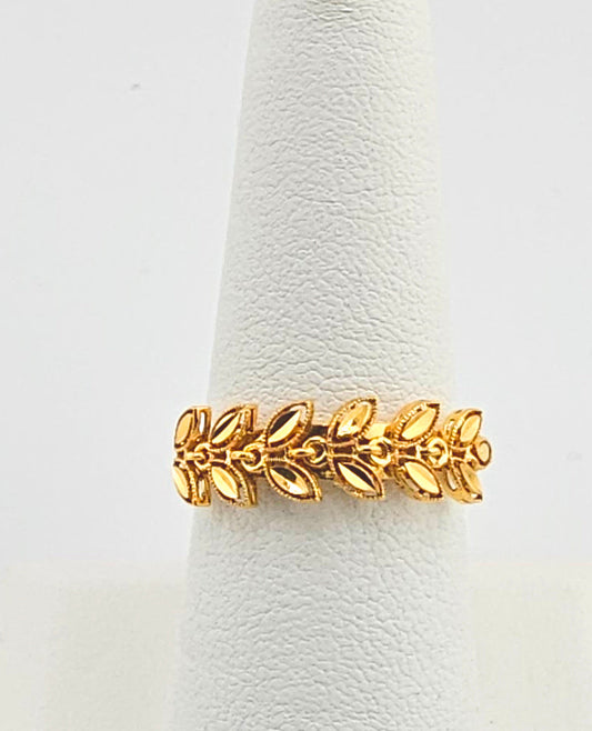 21K Ladies Leaf Ring