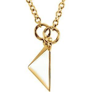 18K Yellow Pyramid 16.25" Necklace