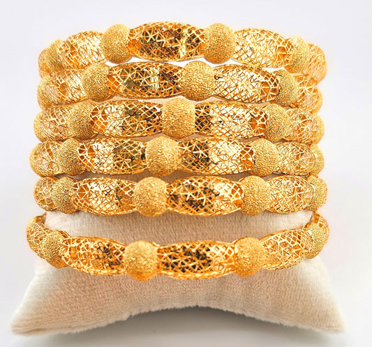 21K Filigree Khaliji Style Bangles