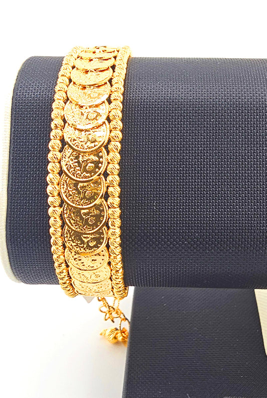 21K Lira Coin Cuff