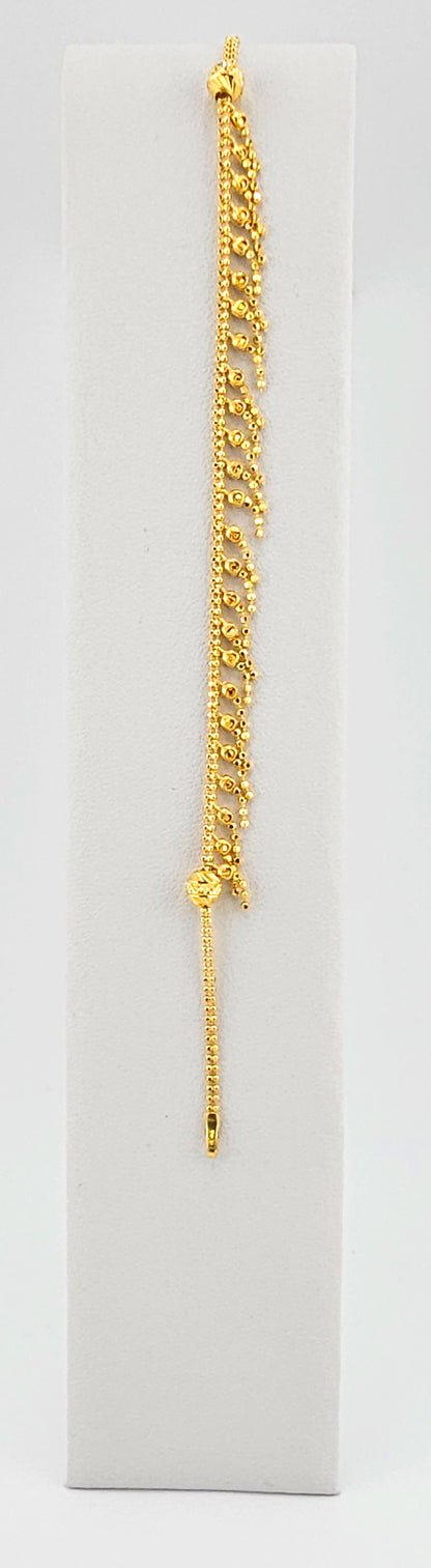 21K Modern Fine Dangling Bead 4Pc Necklace Set