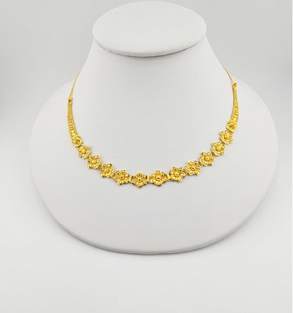 21K Flower Design 4Pc Necklace Set