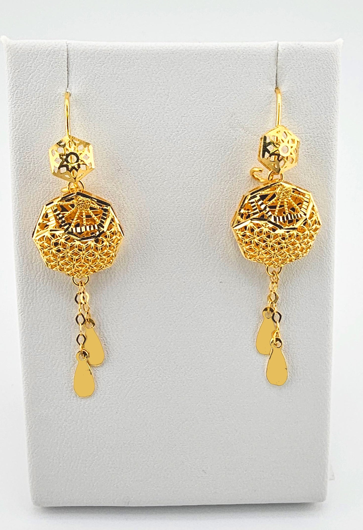 21K Filigree Necklace & Earings Set