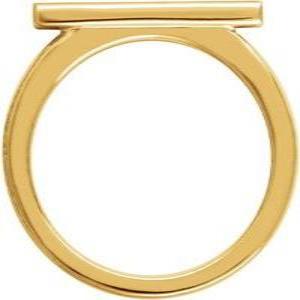 14K Yellow Bar Ring