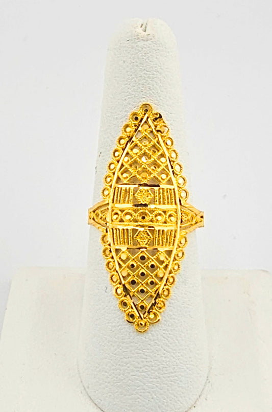 21K Vintage Style Ladies Ring