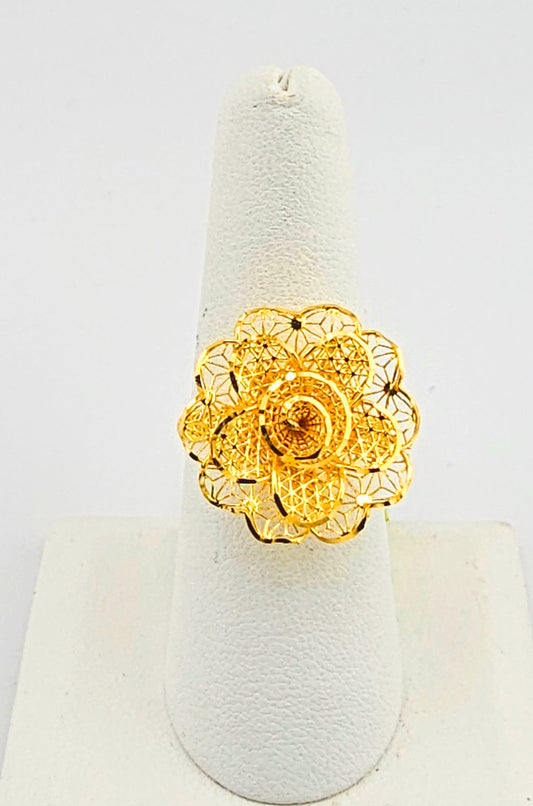 22K Flower Design Beautiful Ladies Ring