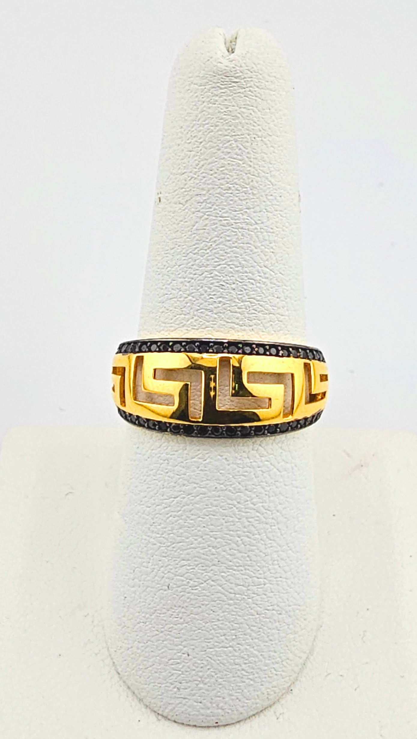 21K Greek Key Design Ring