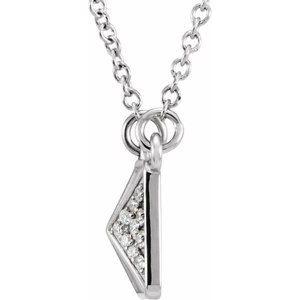 Platinum .05 CTW Natural Diamond 16 1/2" Necklace