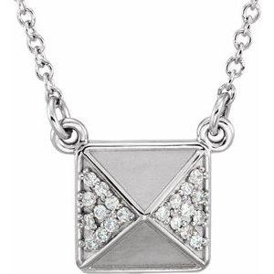 Platinum .05 CTW Natural Diamond 16 1/2" Necklace