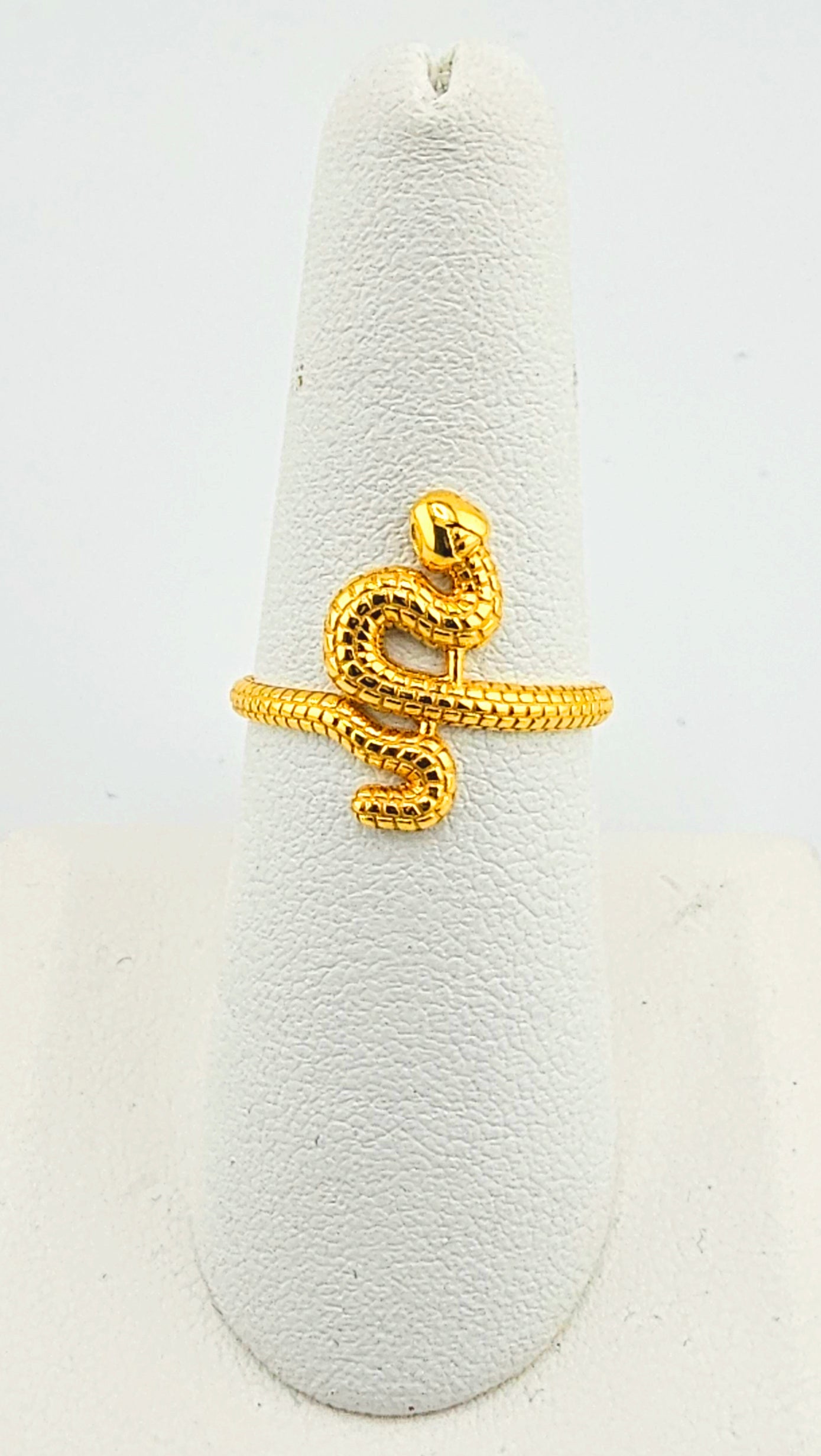 21K Coiled Snake Ring