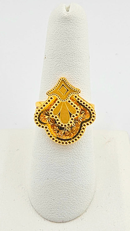 22K Oval Crown Ladies Ring