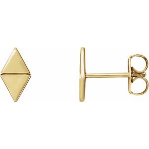 14K Yellow Geometric Earrings