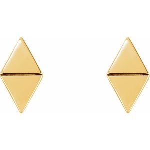 14K Yellow Geometric Earrings