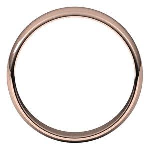 10K Rose 5 mm Half Round Light Band Size 10